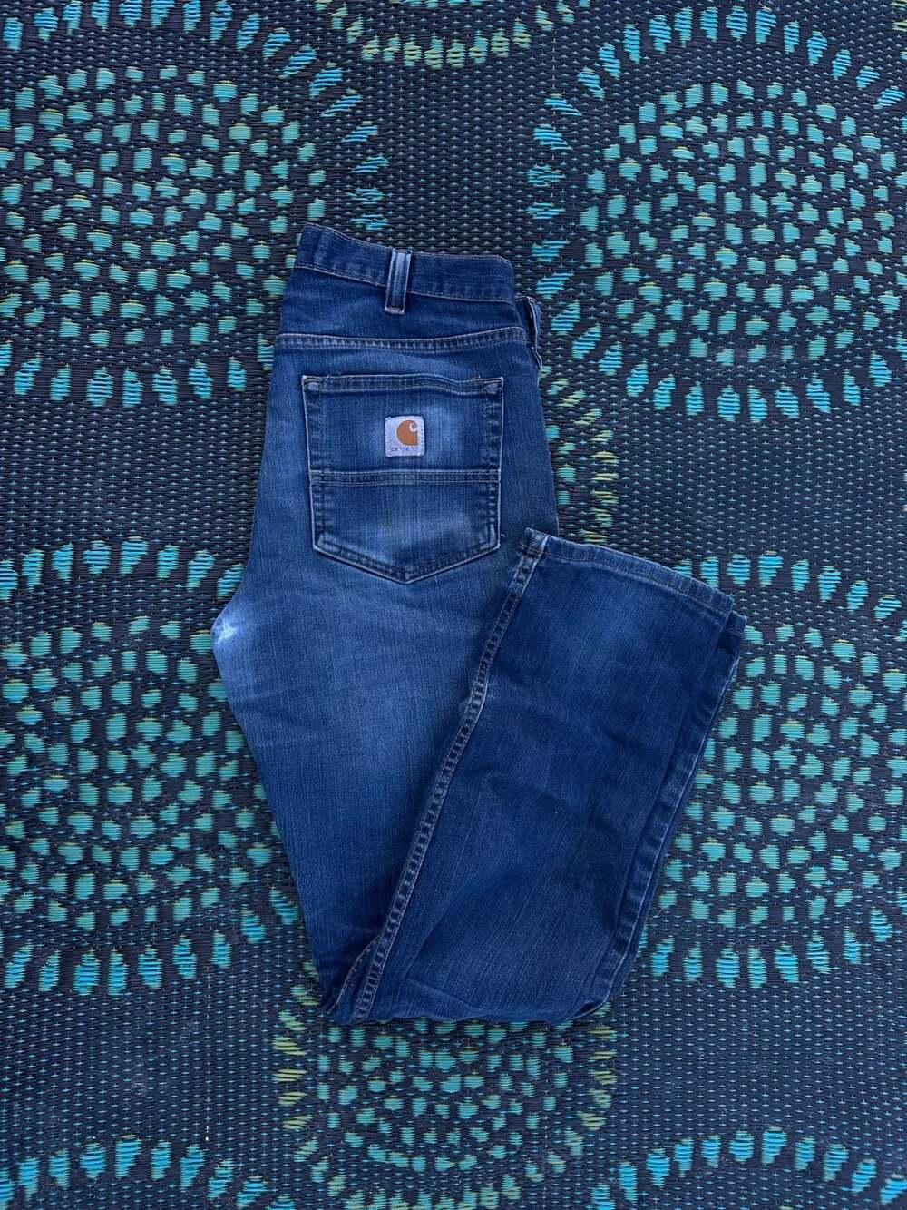 Carhartt Straight Fit Jeans Size 32x32 Blue Denim